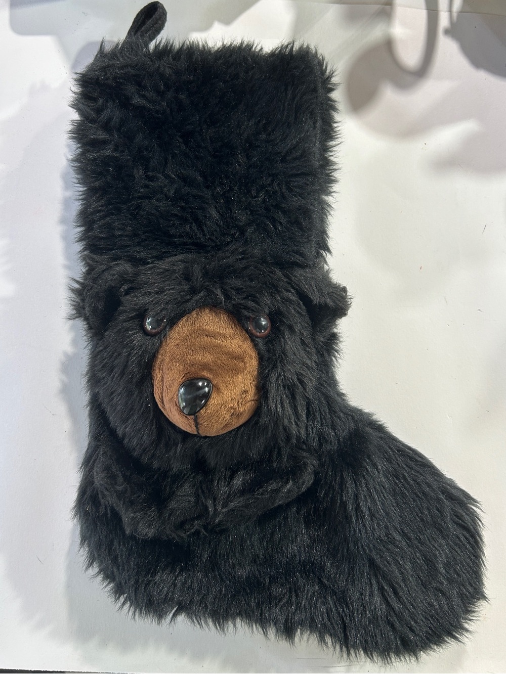 Black Bear Plush Kids Stocking - Unbranded
